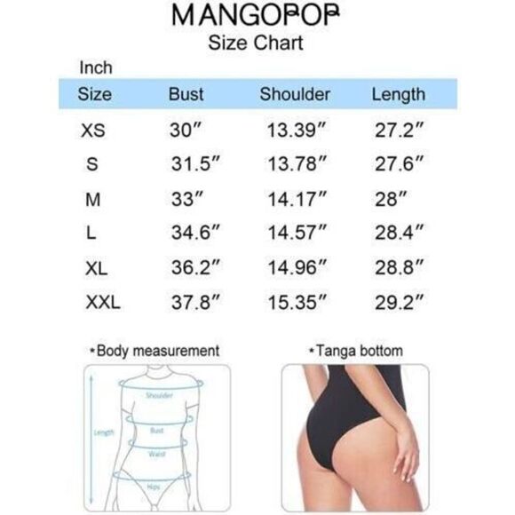 MANGOPOP Collection Women's Sz M White Mock Turtle Neck Long Sleeve Bodysuit - Picture 7 of 7